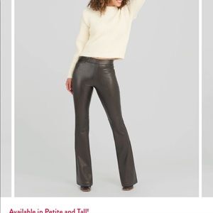 Spanx faux leather flare pants. Never worn- tags still on. Size medium